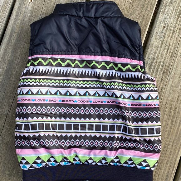 Coogi Puffy Vest Toddler 24m Full Zip Black Pink Kids Girls Snow Winter Vest - Picture 2 of 7